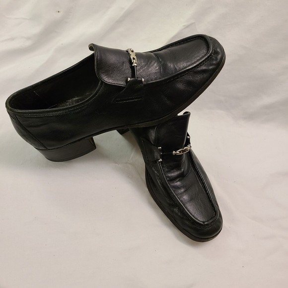 Hanover Embassy Collection Black All Leather Loafers Mens shoe size 9.5 D/B USA - Picture 1 of 8